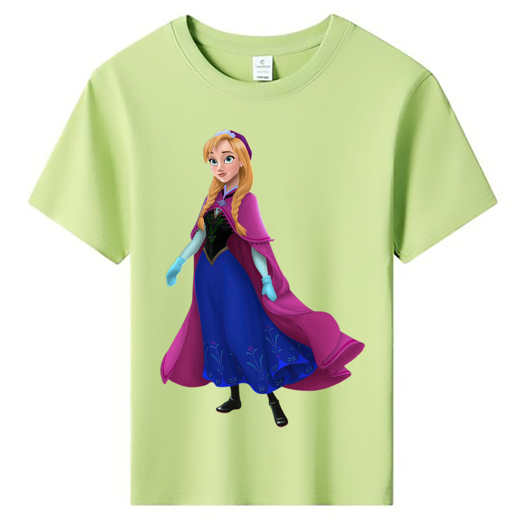 （画像用） アナと雪の女王 アンナ エルサ Frozen Anna Elsa 綿100％キッズTシャツ（フロントプリント）